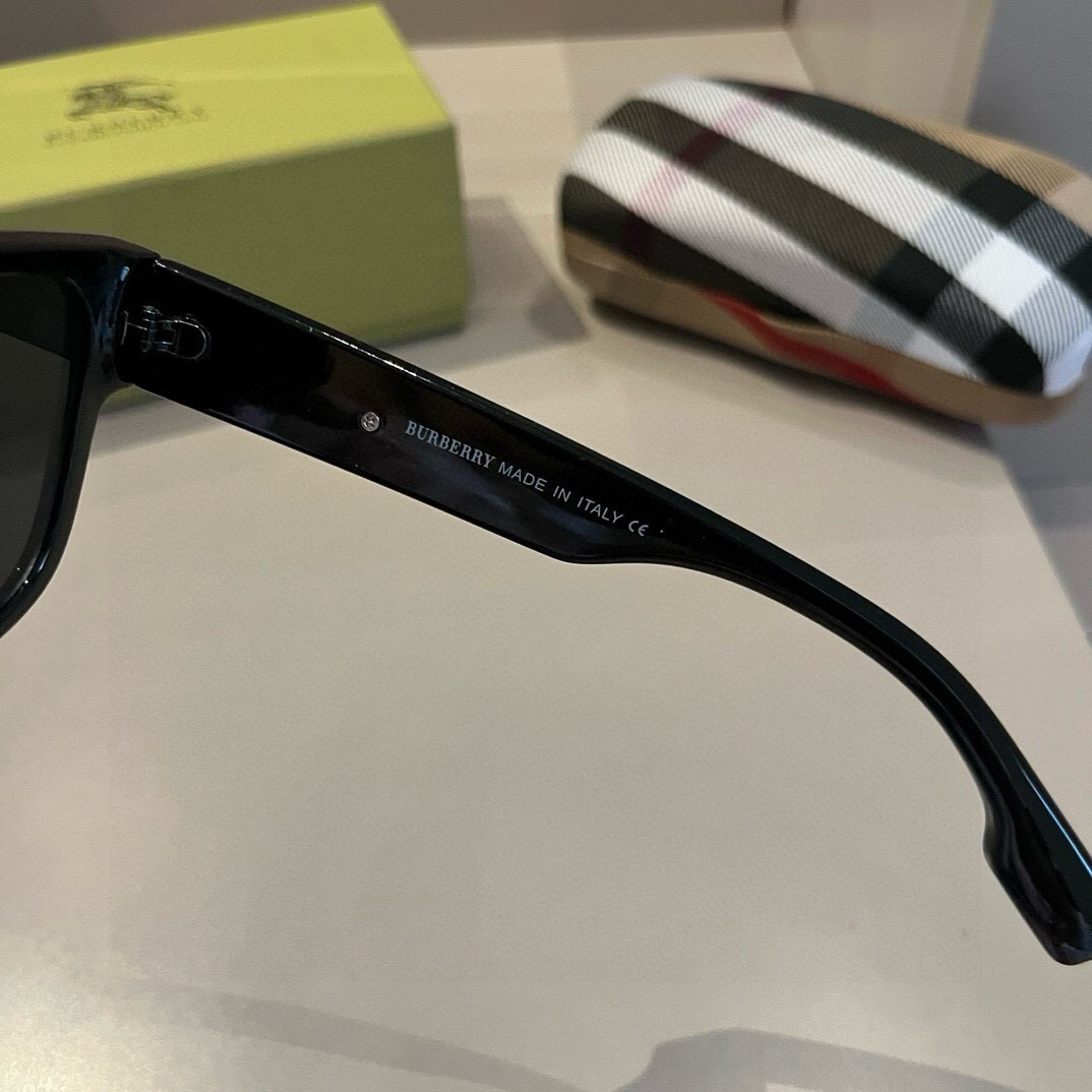 Burberry-2024 new all black cool style sunglasses
