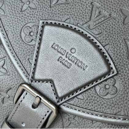LV-Frosted Cowhide Embossed Pattern Backpack