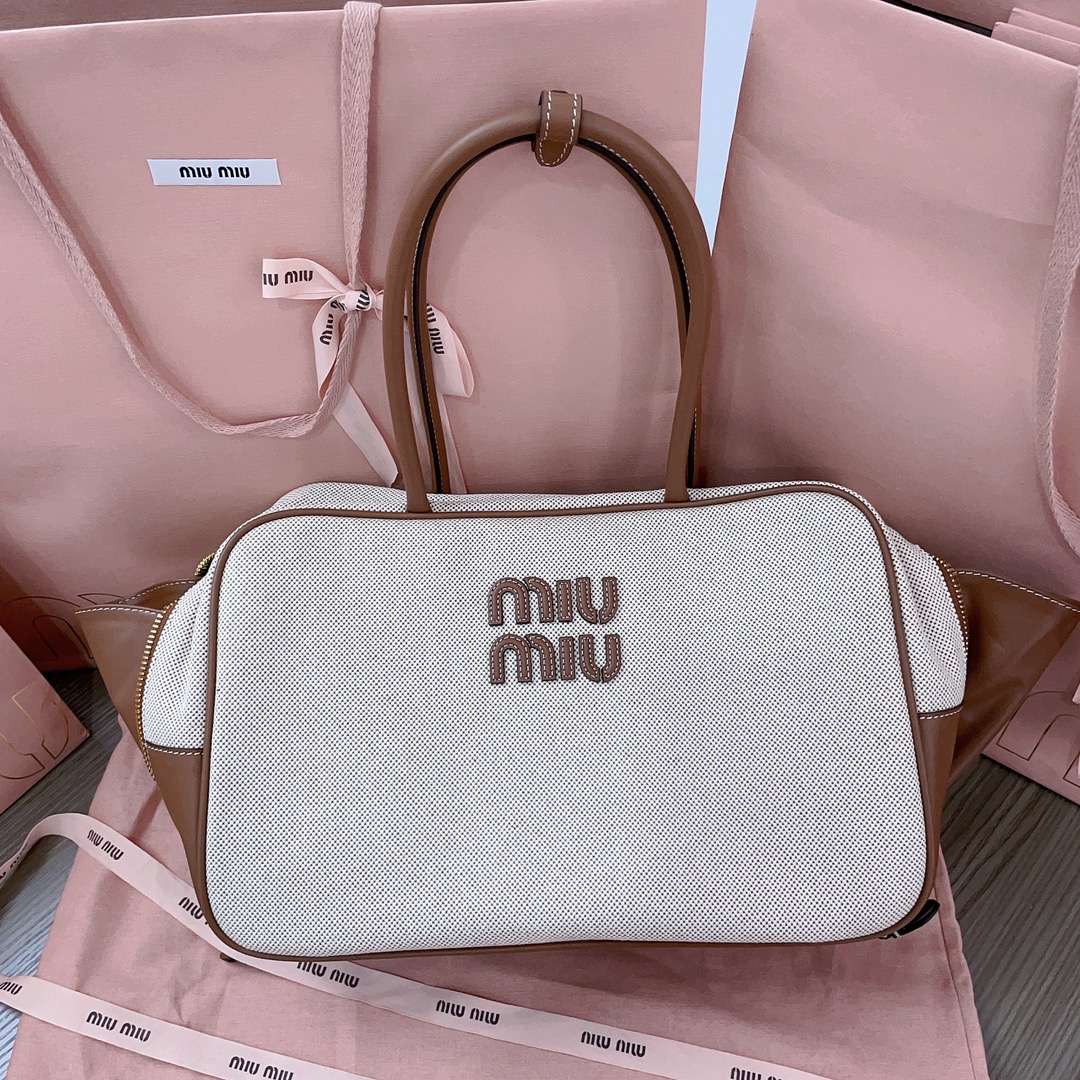 MIU MIU-Canvas briefcase
