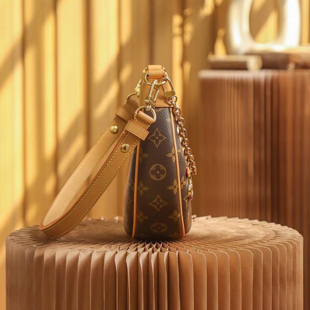 LV-loop Half Moon shaped Stick Bag Handbag