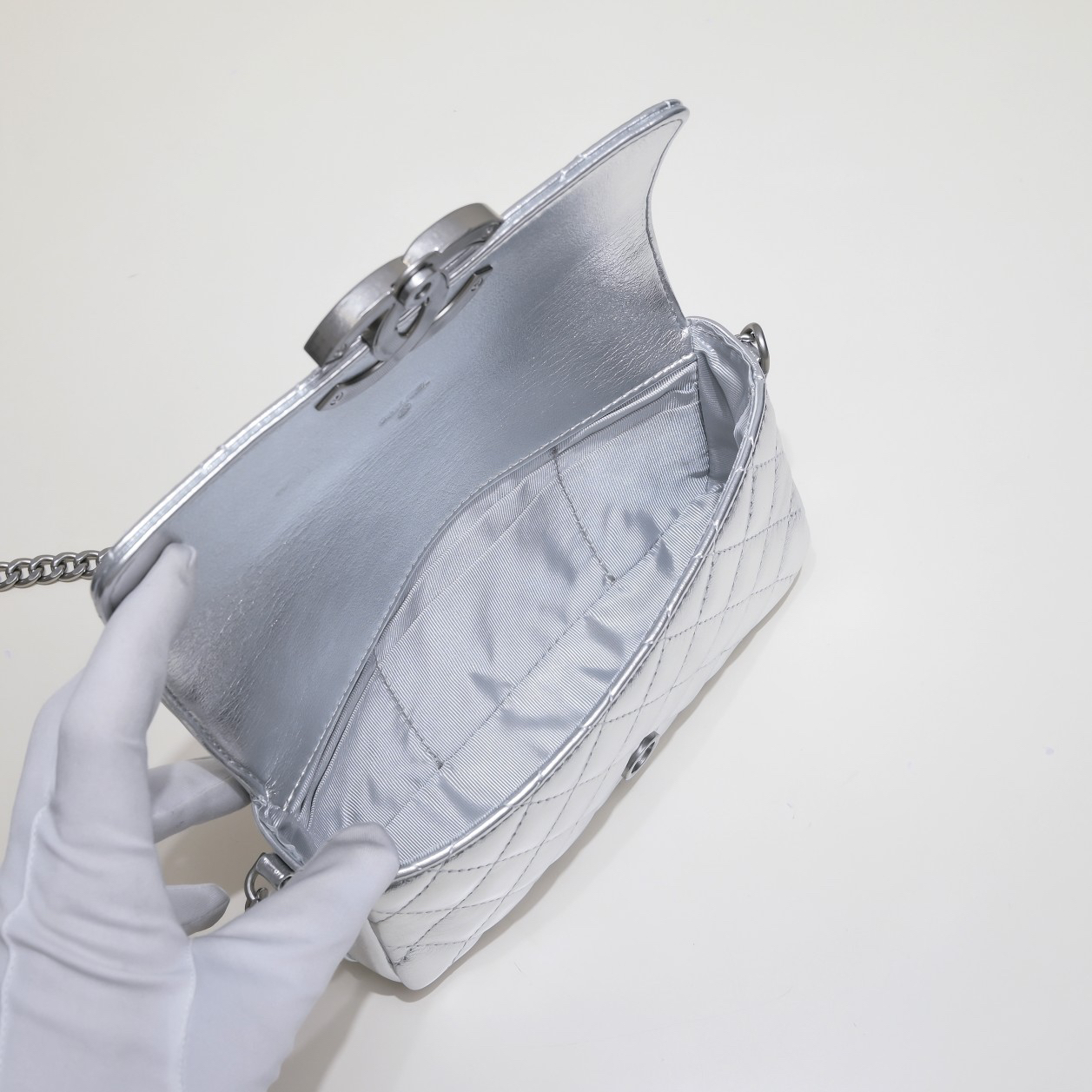 Chanel-Metallic Baguette Bag