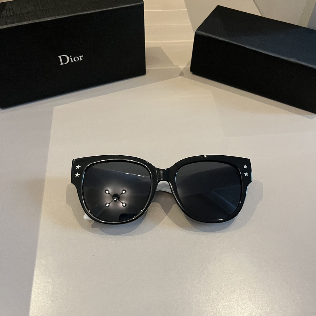 Dior-Round Frame Versatile Sunglasses