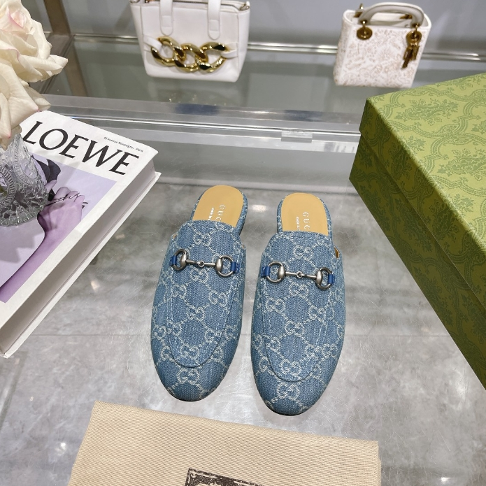 Gucci-Loafer Shoe Toe Cap Half Slipper