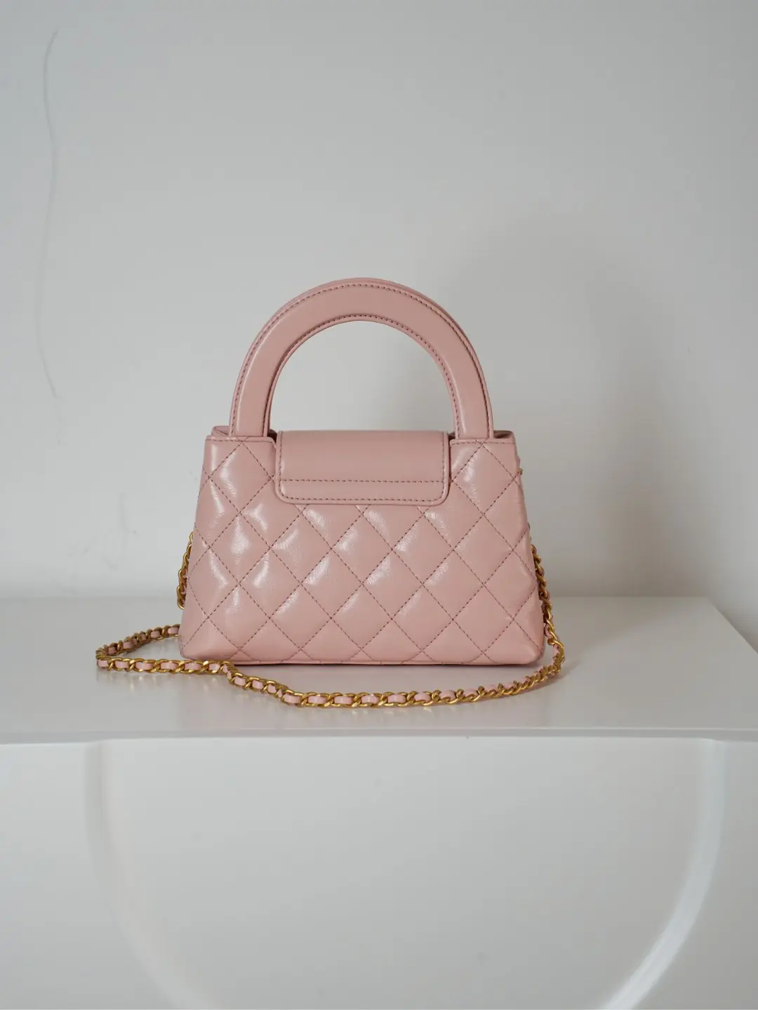 Chanel 23k Kelly shopper oil wax pink
