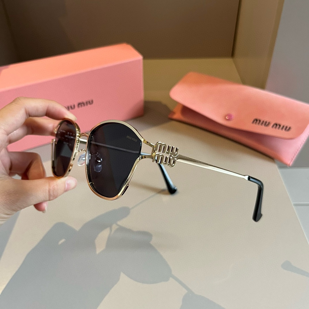 MiuMiu-Metal frame Sunglasses