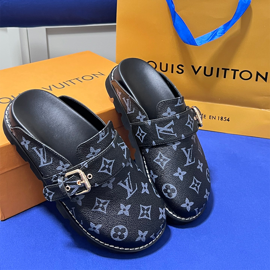 LV-wrap-around slippers