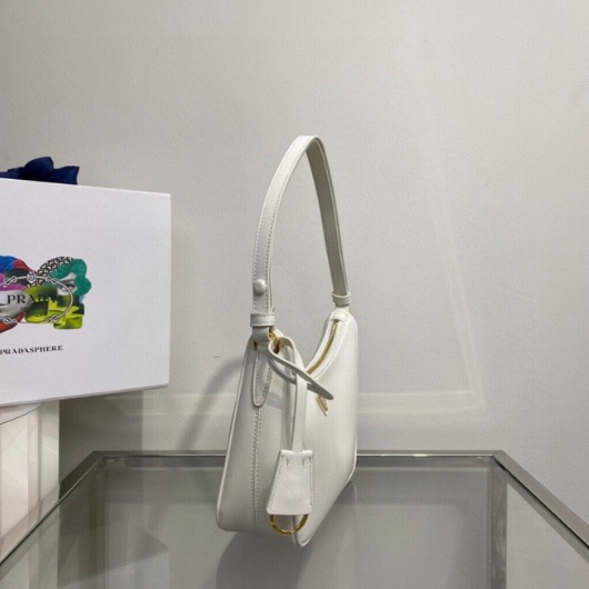 Prada-Hobo Patterned Cowhide Armpit Bag