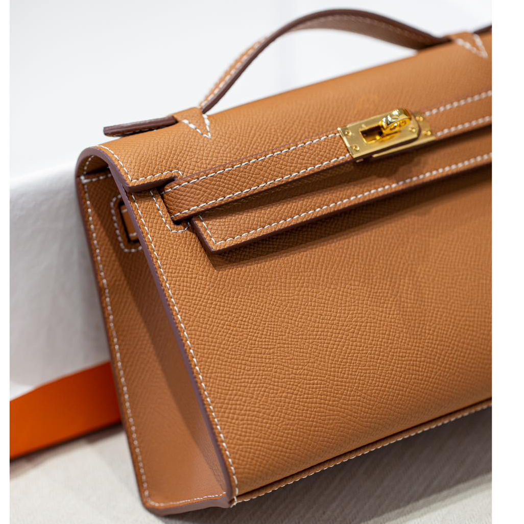 Hermes-Kelly 1st Generation Epsom Cowhide Brown Golden Buckles/Silver Buckles