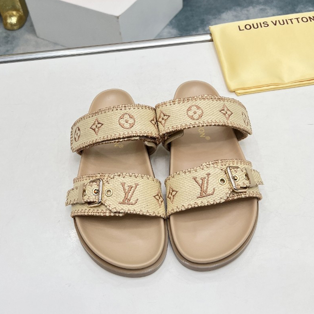 LV-Knitted Embroidered Slippers