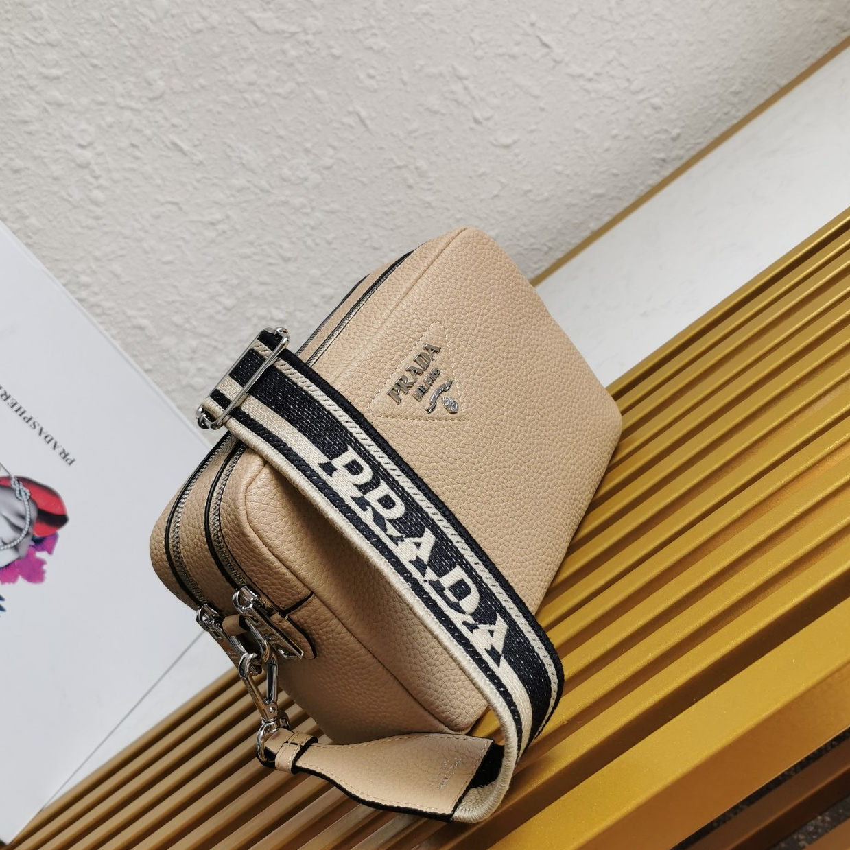 PRADA - Leather Camera Bag Shoulder Crossbody Bag