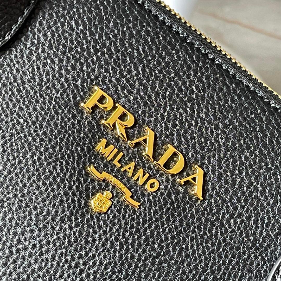 Prada-Calfskin leather double handle