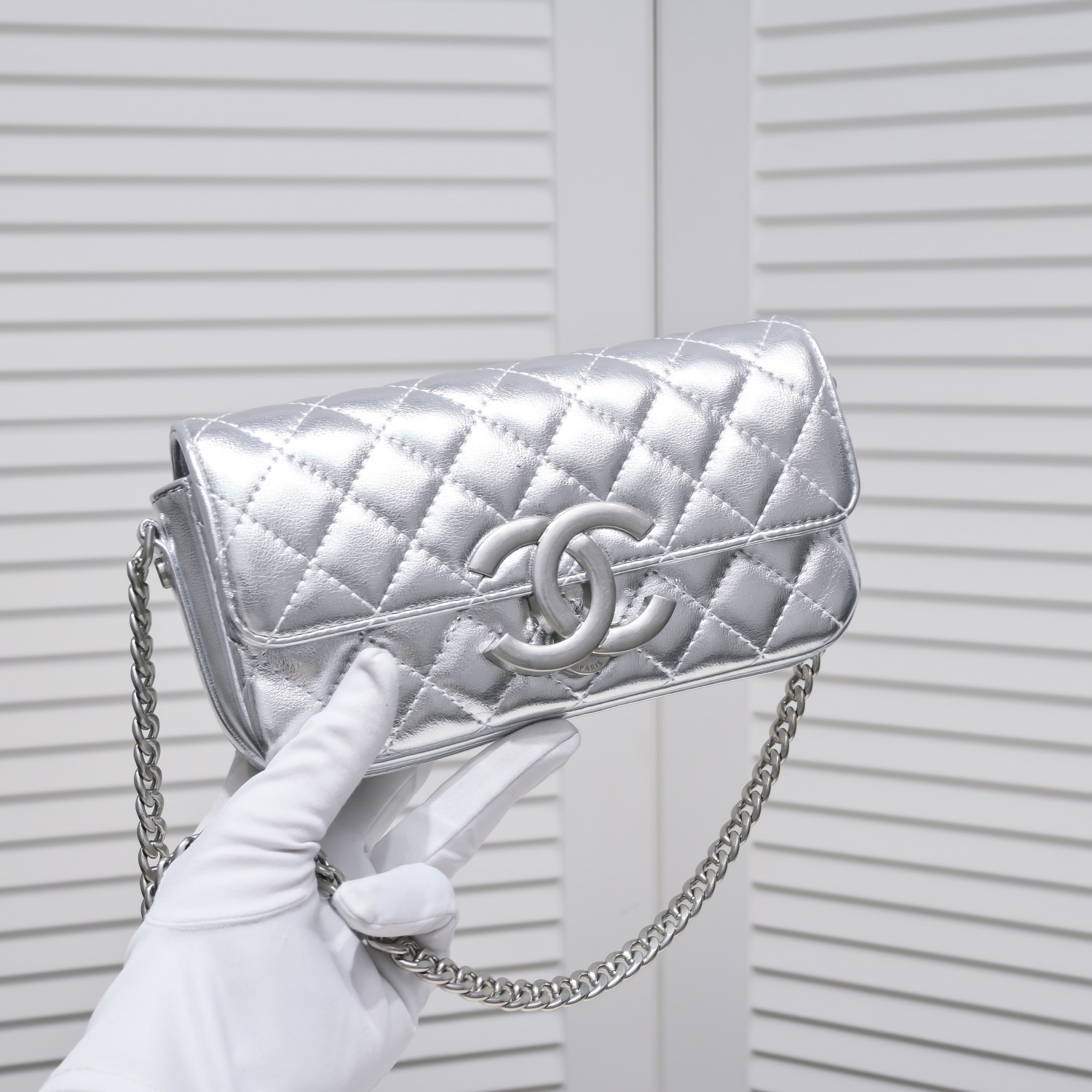 Chanel-Metallic Baguette Bag
