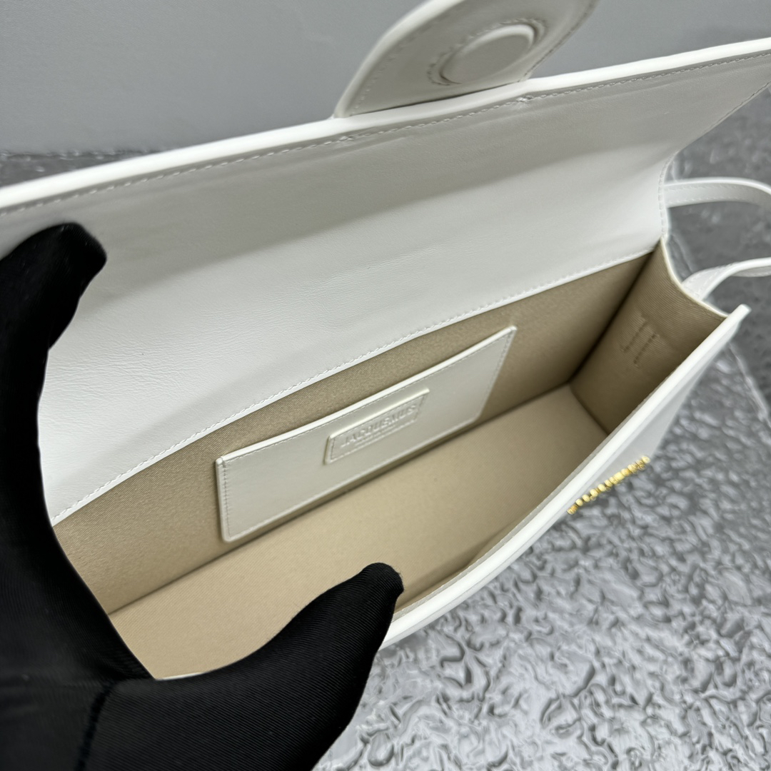 Jacquemus-New white Suede Material Shoulder Bag