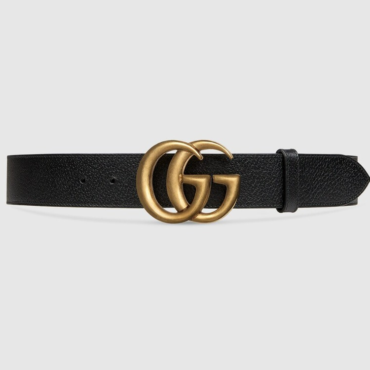 Gucci- Brass Double G Buckle Belt