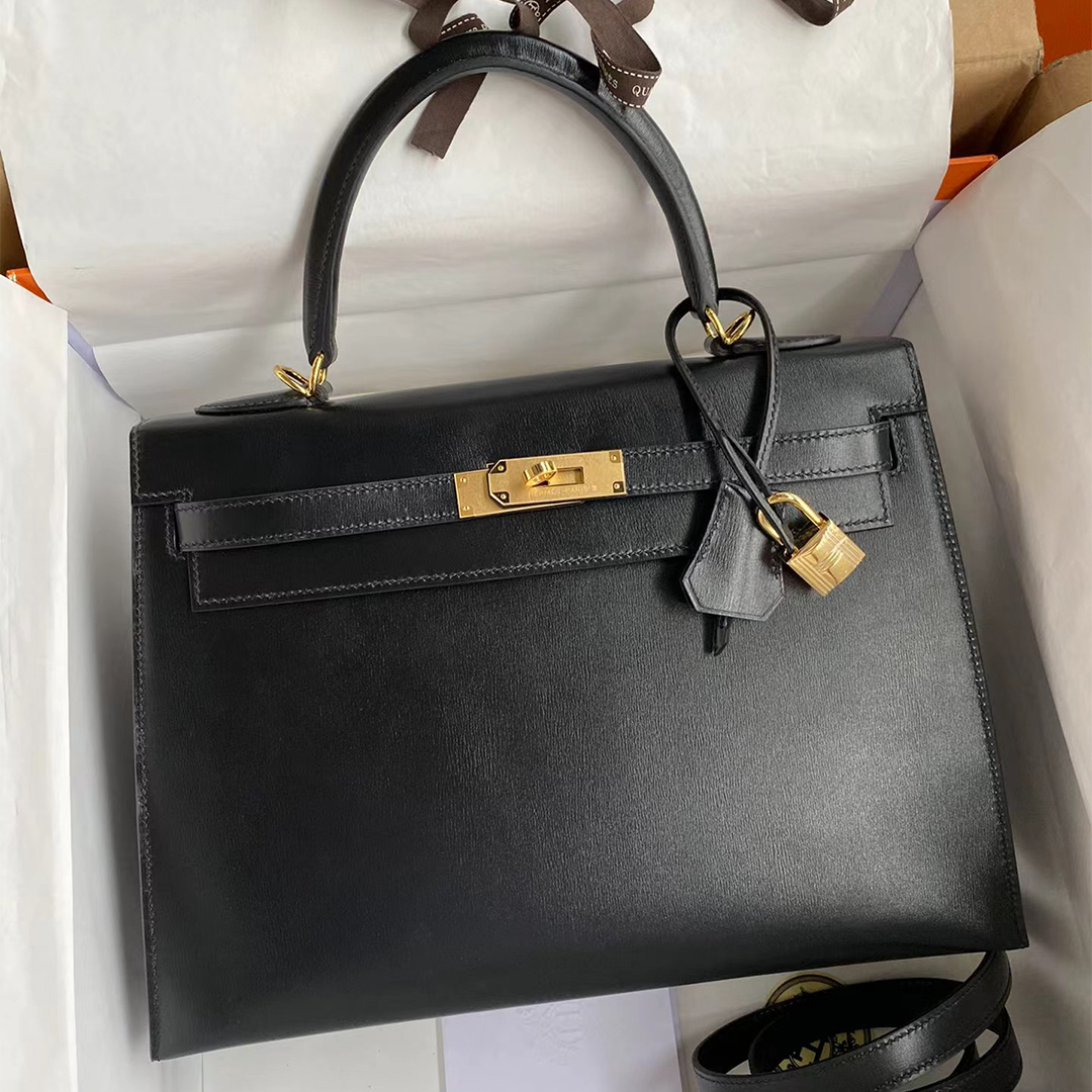 HERMÈS -Black Kelly 32CM bag