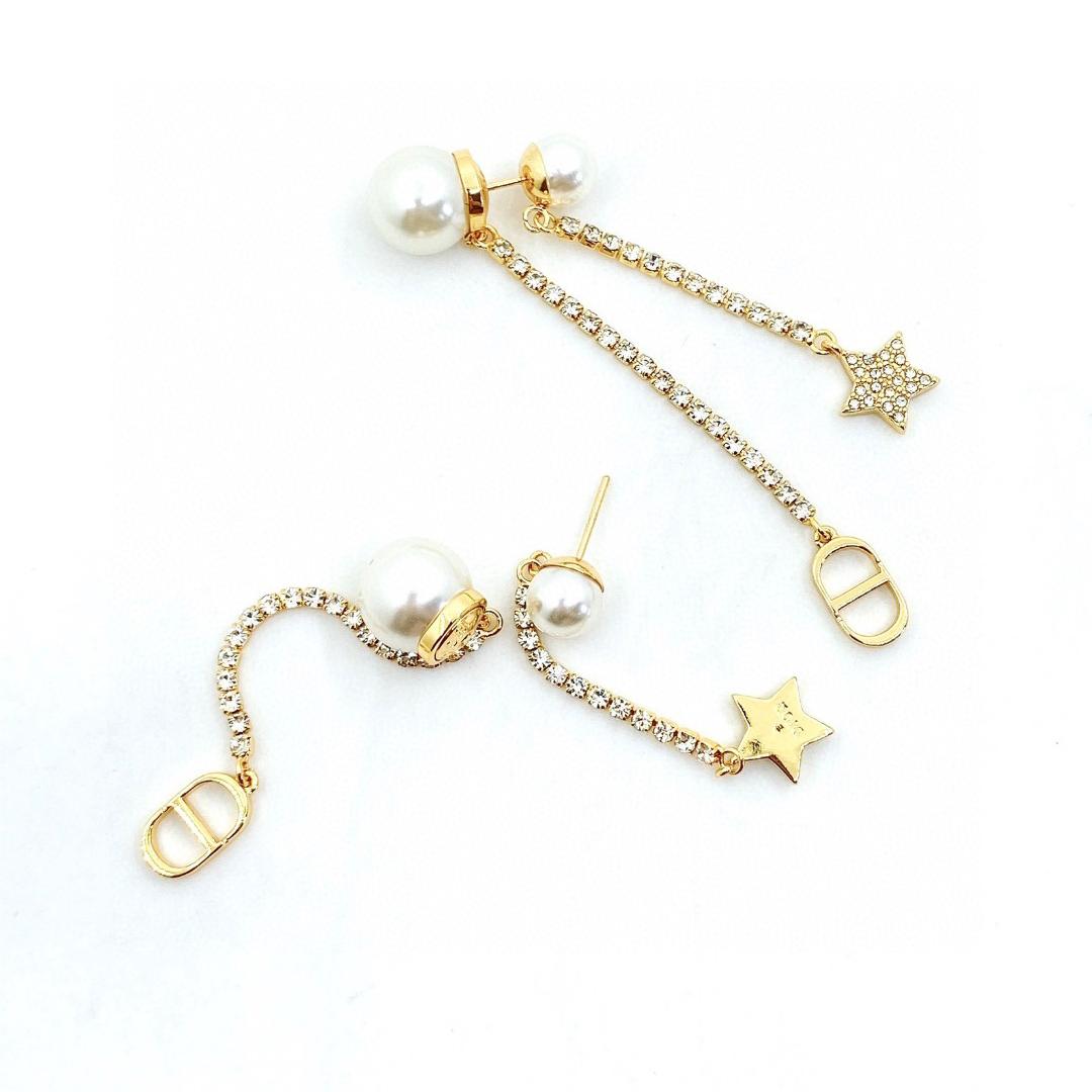 Dior-Bead suspension chain tassel