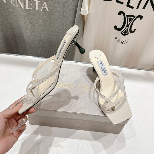 Jimmy Choo-Simple Kitten with Slippers and High Heels