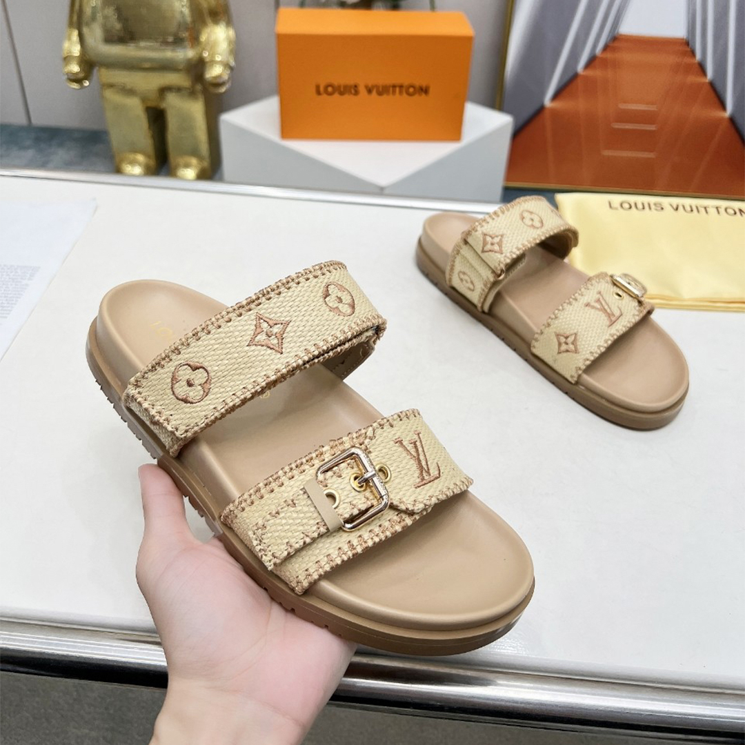 LV-Knitted Embroidered Slippers