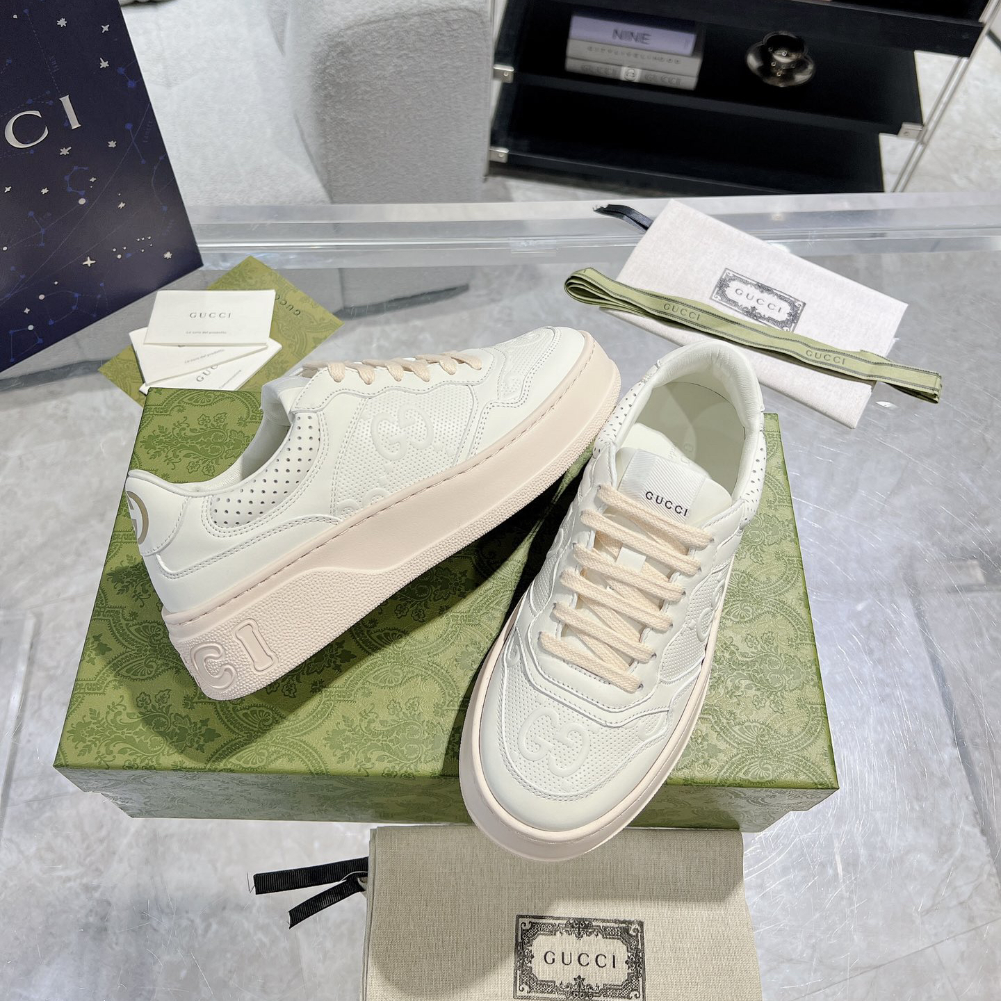 Gucci-Thick soled biscuit casual sports shoes