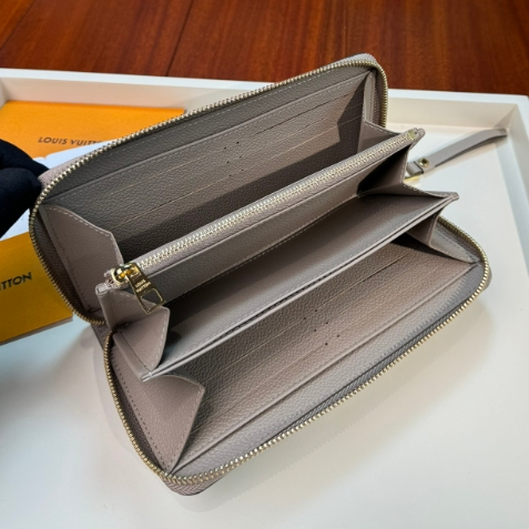 LV-Two Tone Fingerprint Cowhide Leather Wallet