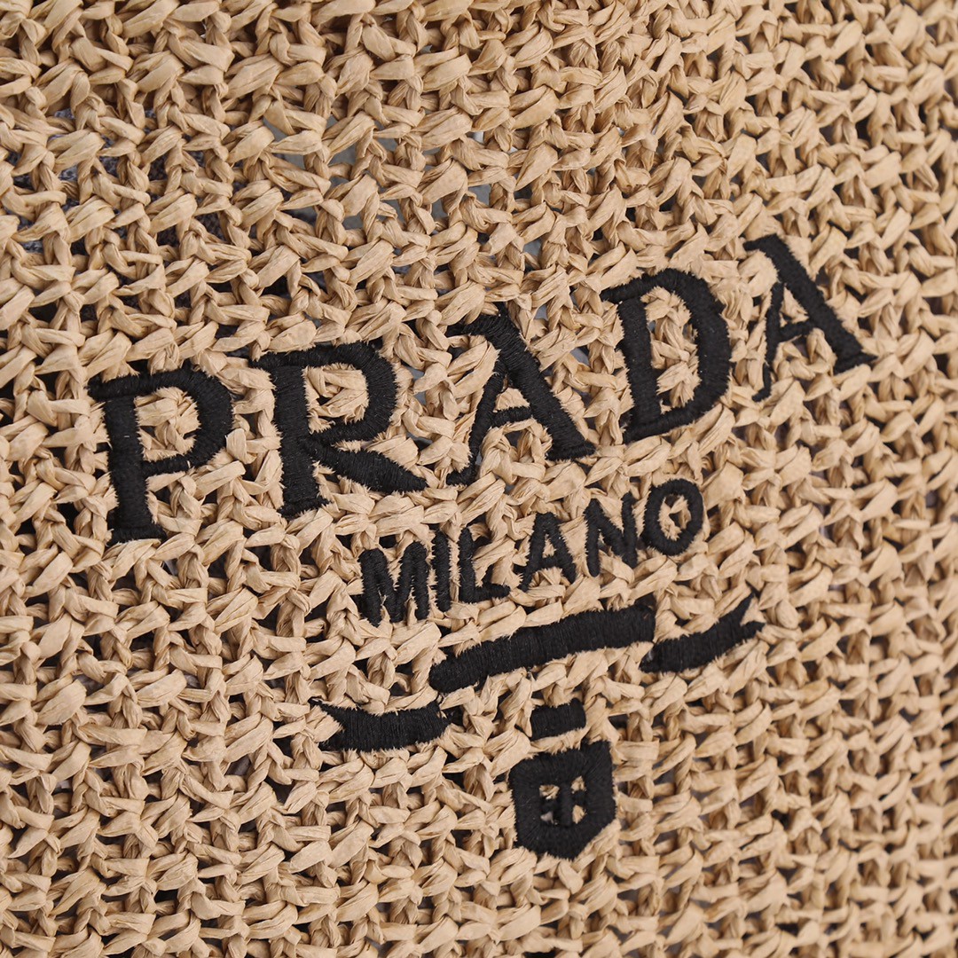Prada-Imported Lafite Grass Design Fiber Tote Bag