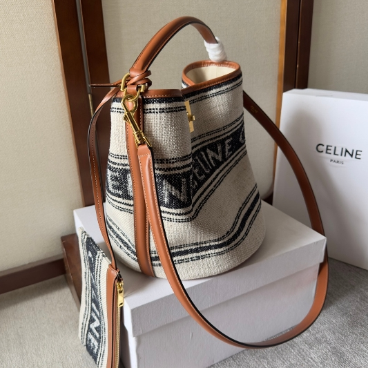 Celine-Fabric Cowhide Handbag