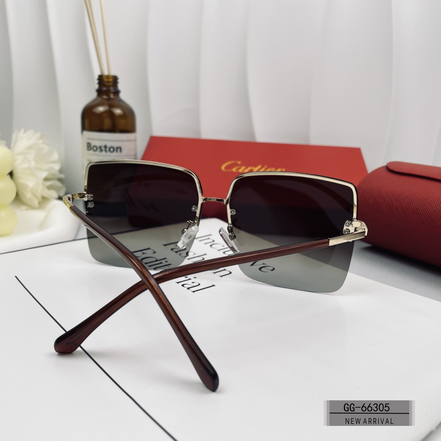 Cartier-Women's Large Box Sunglasses