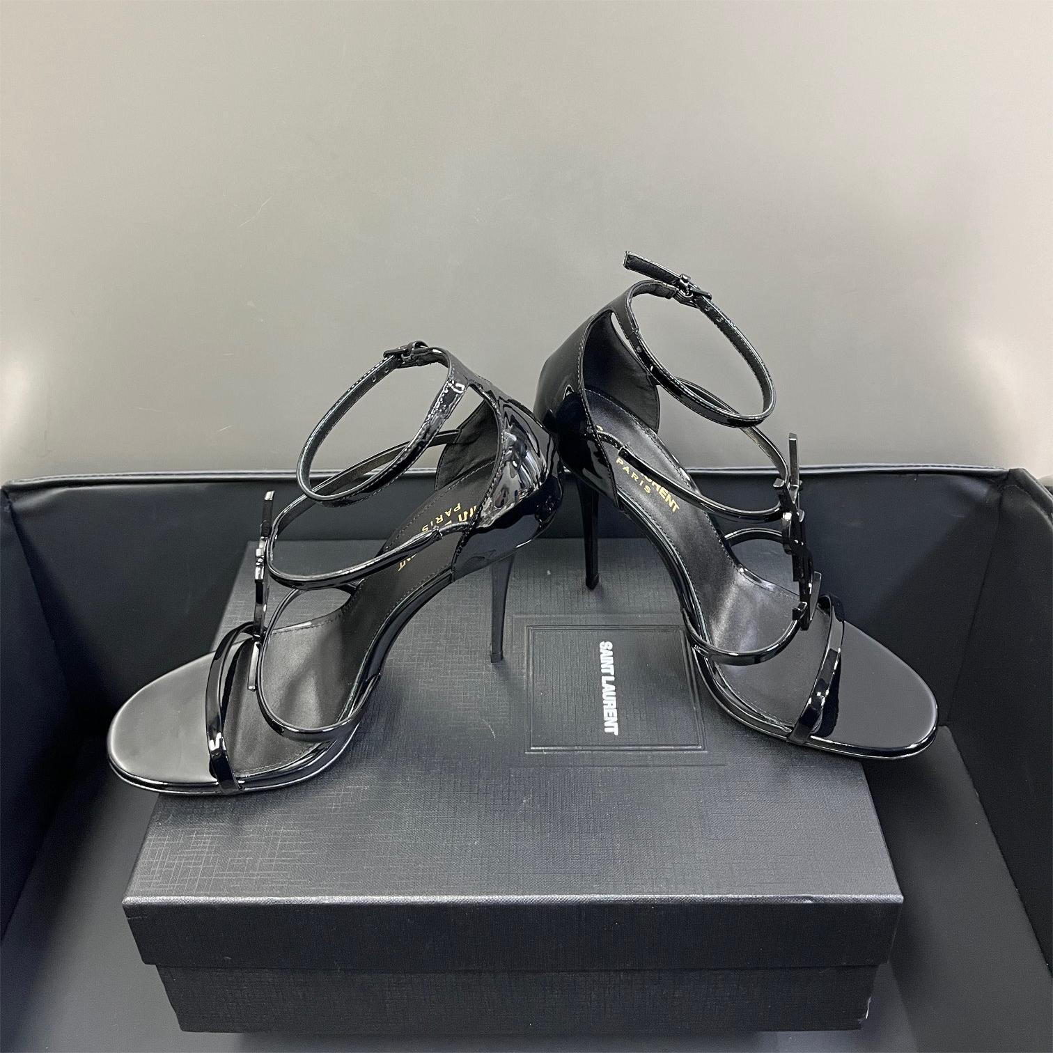 YSL-Imported calf patent leather