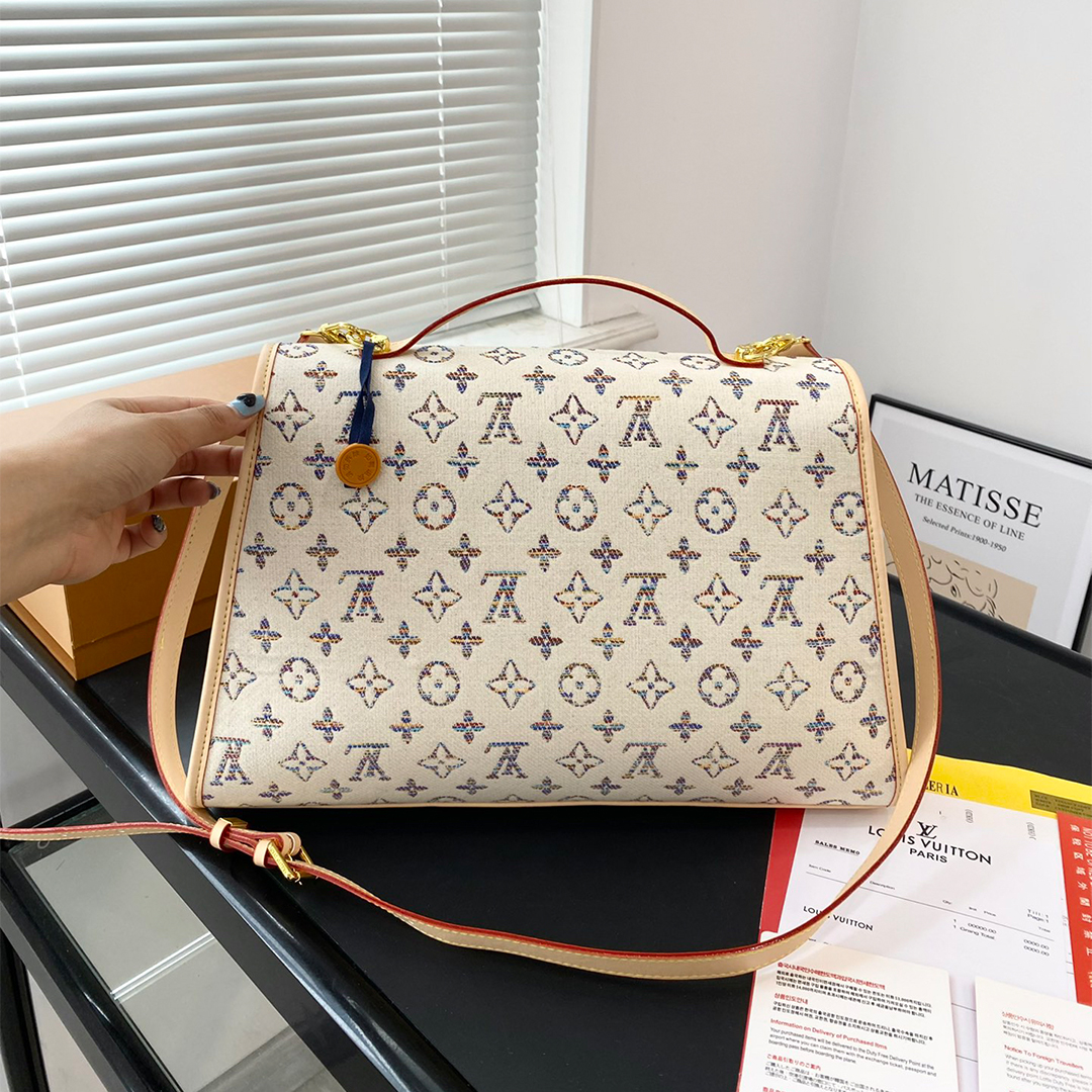 LV-24ss Navigation series embroidered messenger bag