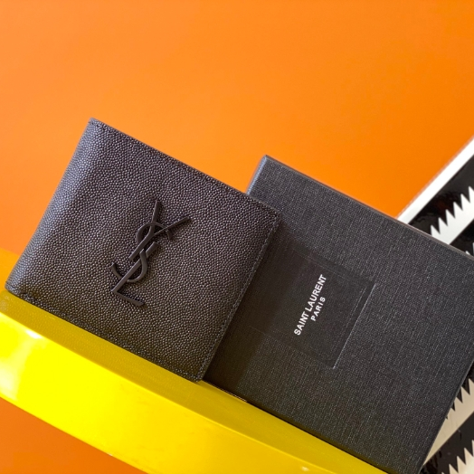 YSL-Caviar and Calf Leather Wallet