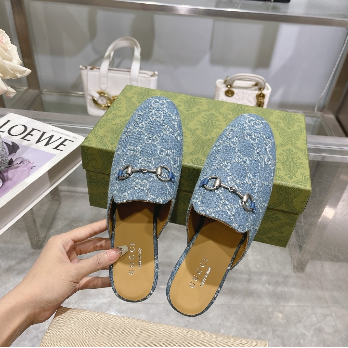 Gucci-Loafer Shoe Toe Cap Half Slipper