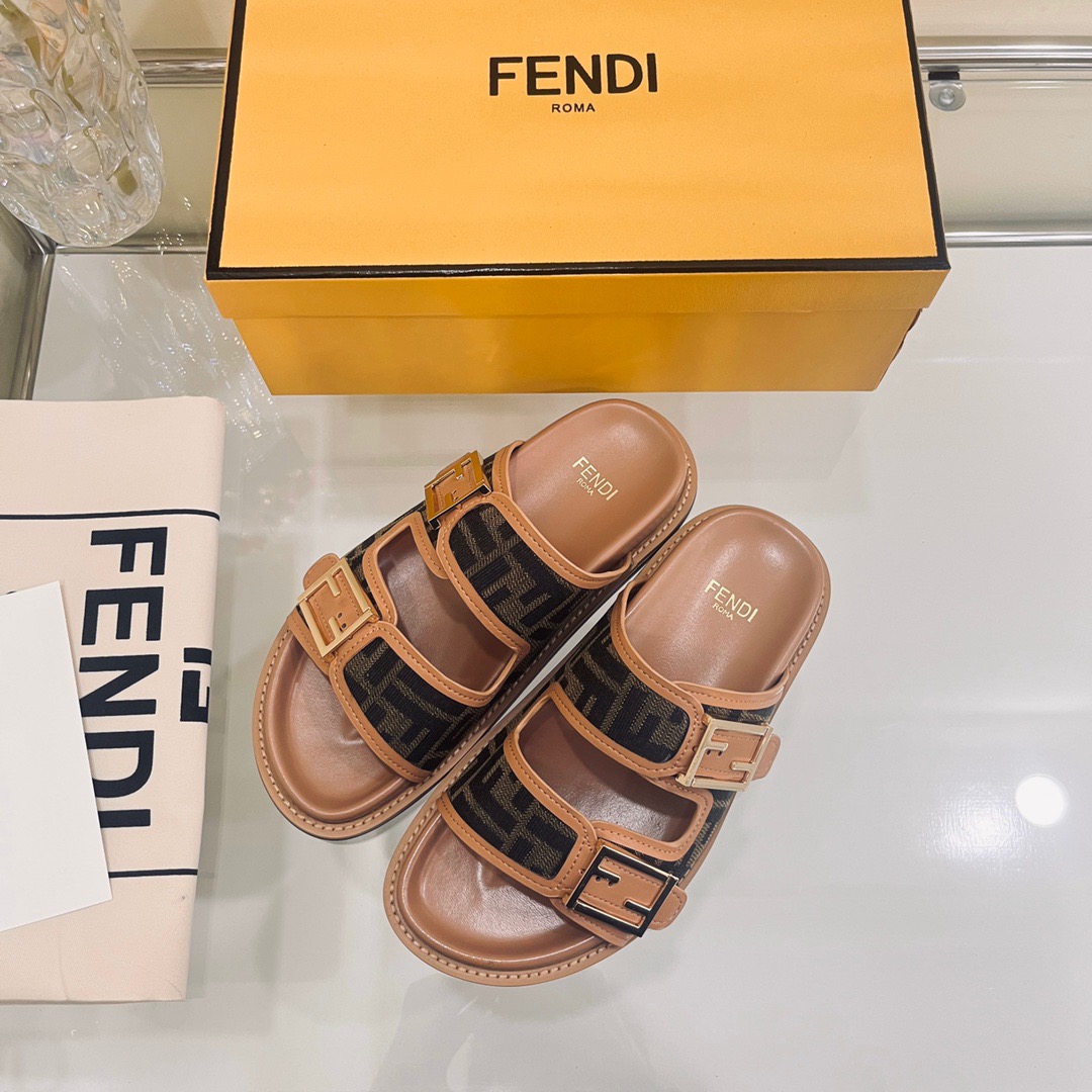 FENDI-Old flower slippers