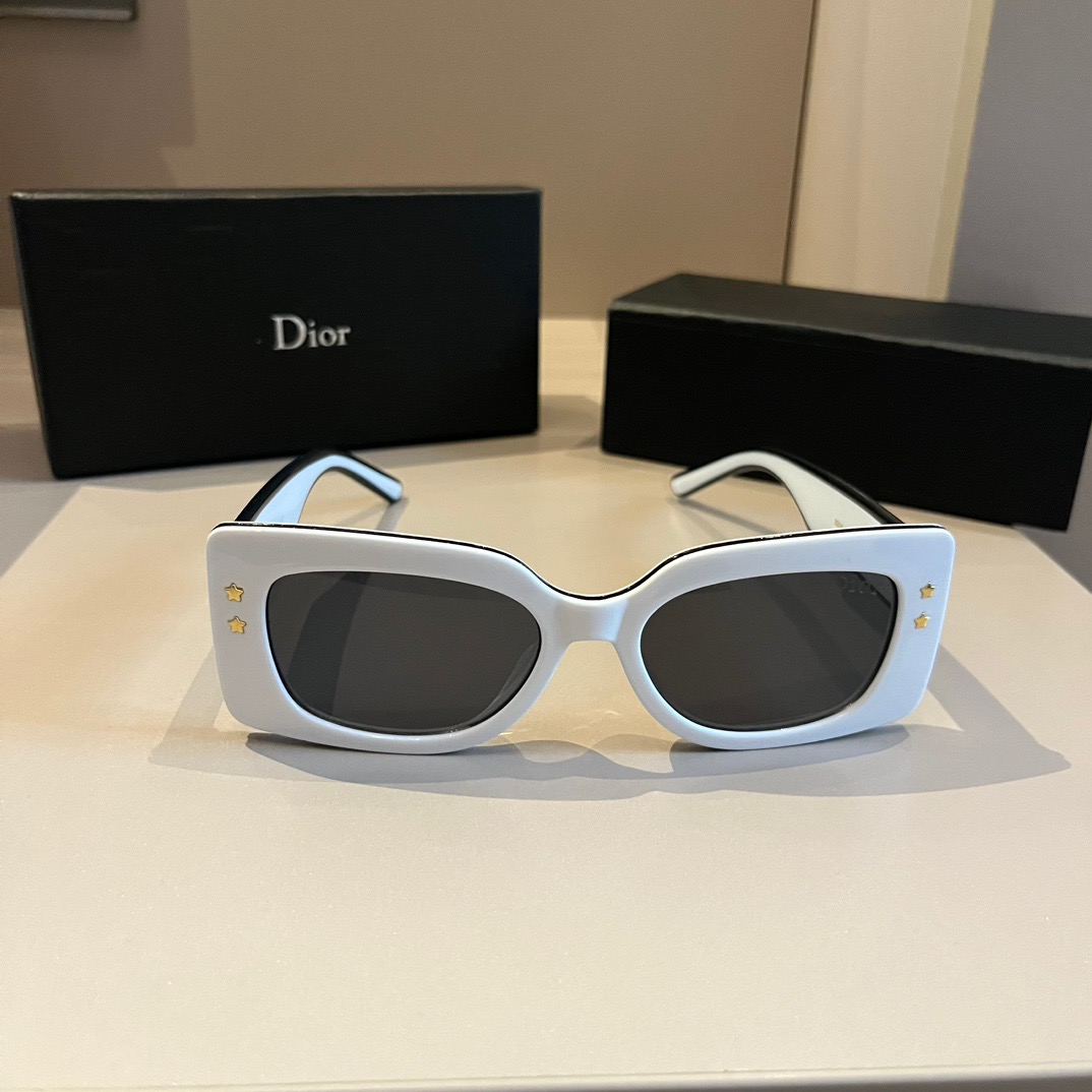 Dior-fashionable rectangular narrow frame sunglasses
