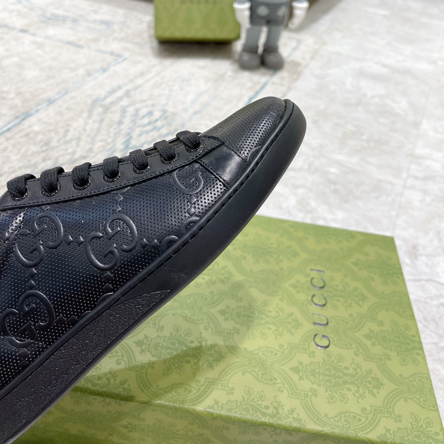 GUCCI - ACE GG Embossed Print Sneakers