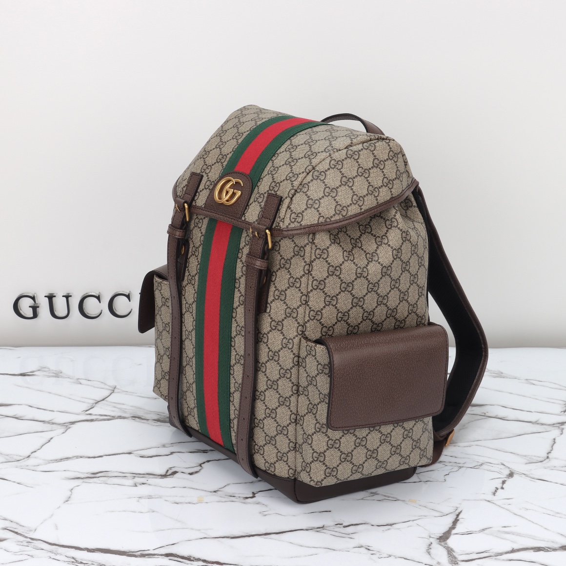 Gucci-GG Supreme Ophidia Series Backpack