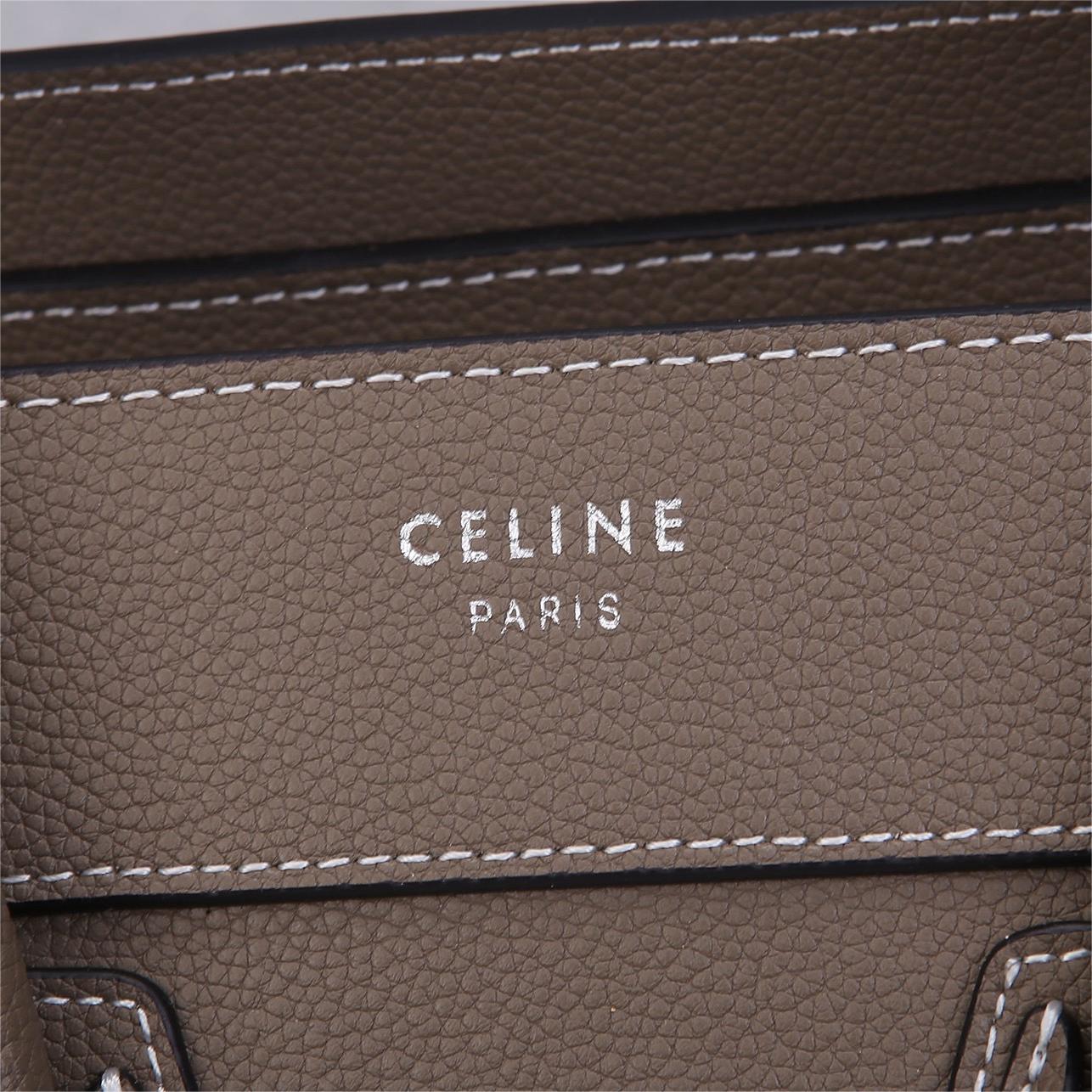 Celine-Diamond patterned smiley face bag