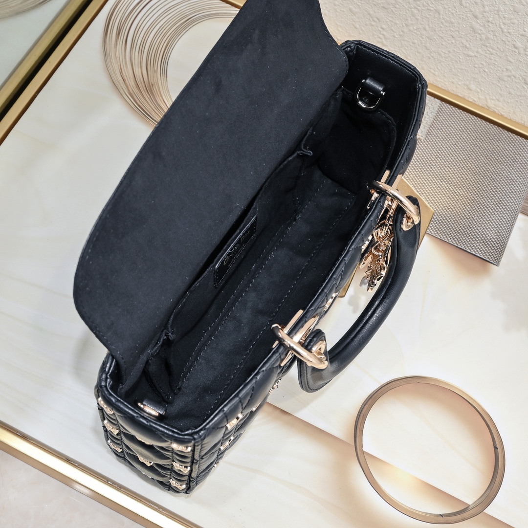 Dior-Butterfly Studded Toffee Bag