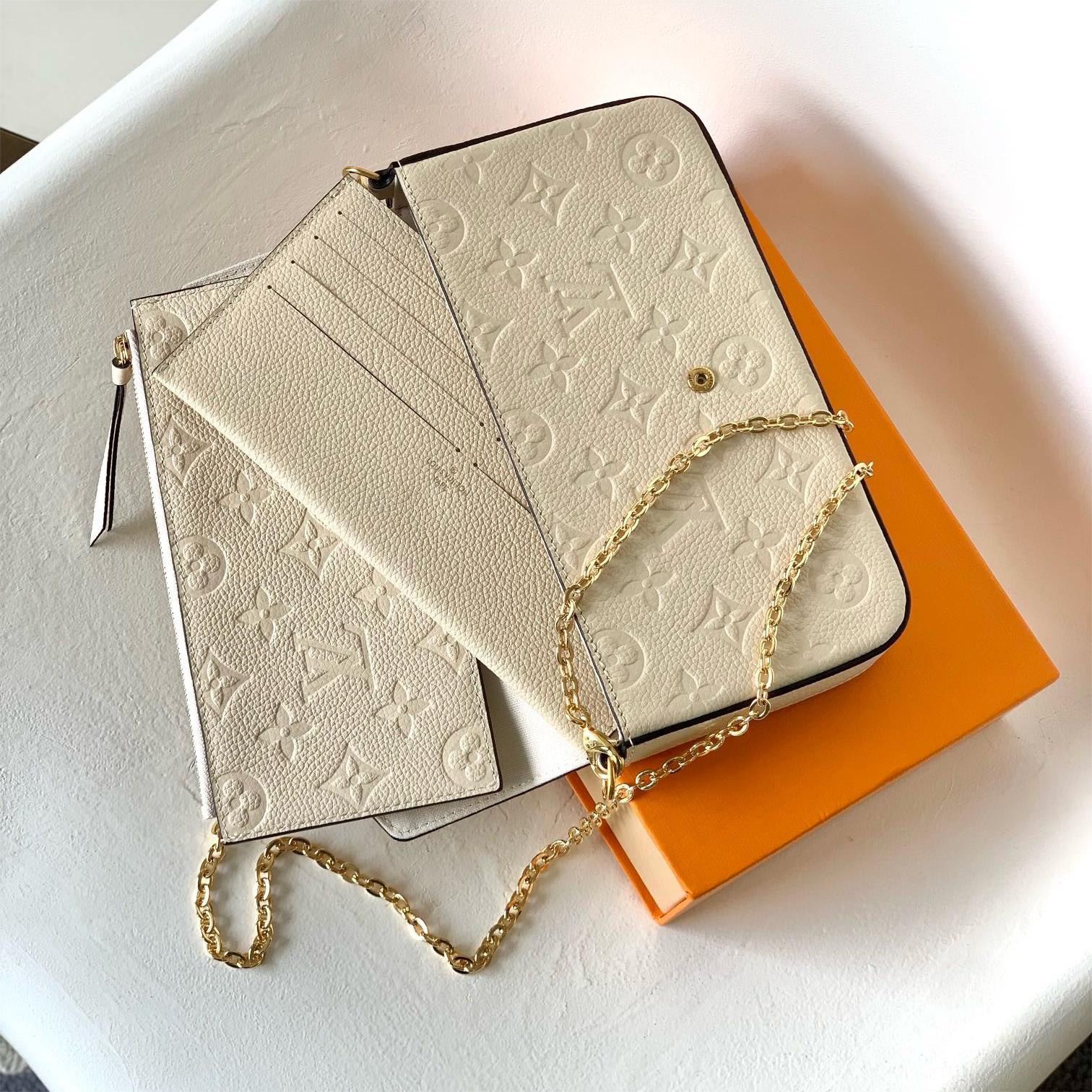 LV-Pochette félicie off white chain bag