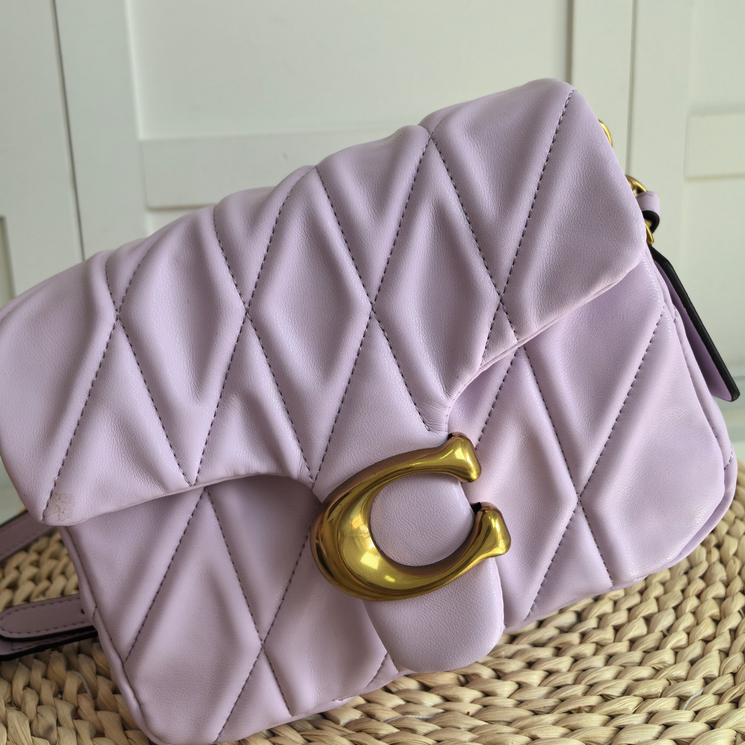 Coach-Times Square diamond patterned crossbody bag