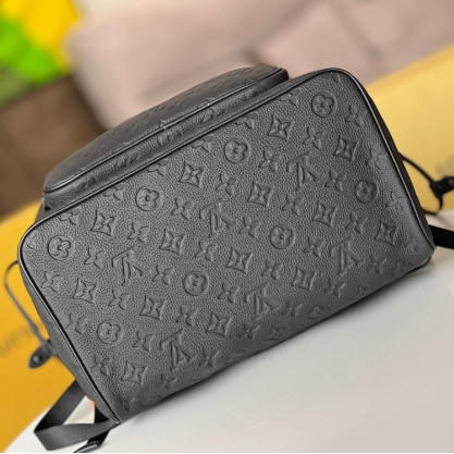 LV-Frosted Cowhide Embossed Pattern Backpack