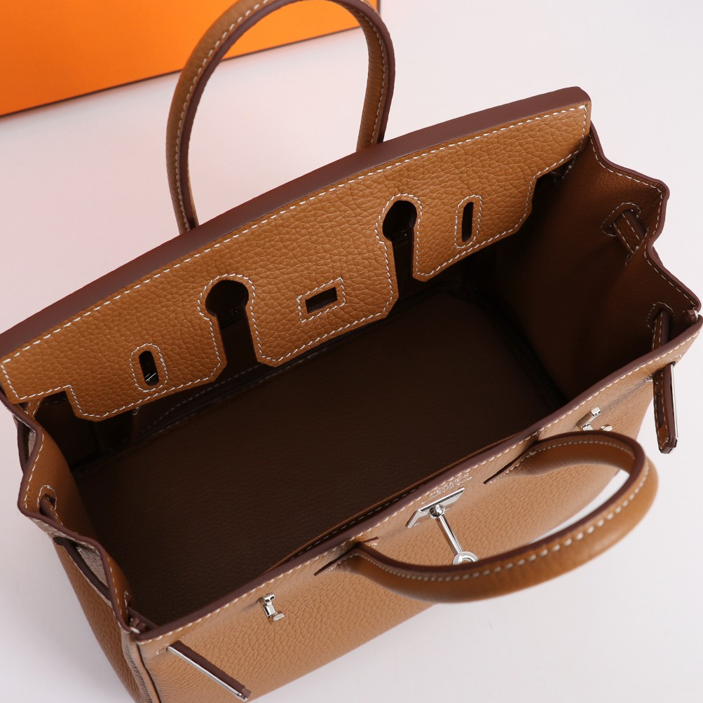 HERMES- Birkin 25 Golden Brown Handbag