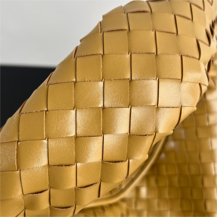 BV-Large Hop Cowhide Leather Woven Soft Hobo bag