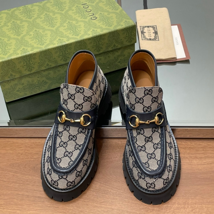 Gucci-Horse Collar Buckle Thick Soled Ankle Boots
