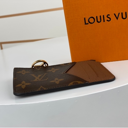 LV-Old Flower Brown Card Clip