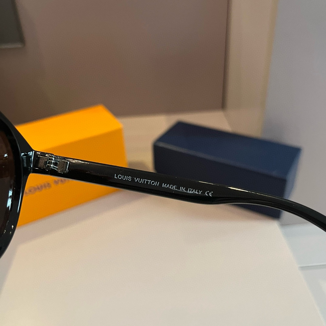 LV-Unisex small full printed round frame Sunglasses