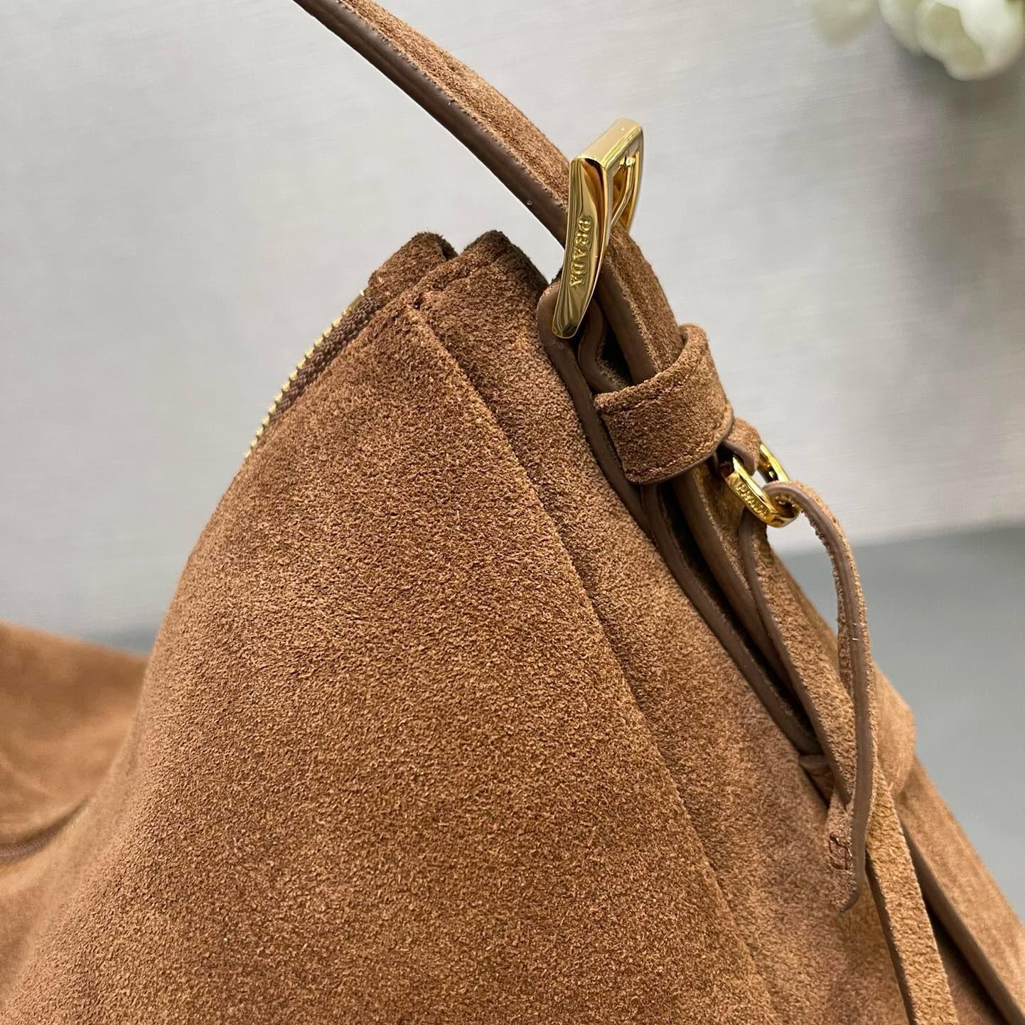Prada-New suede handbag Aimee Hobo bag