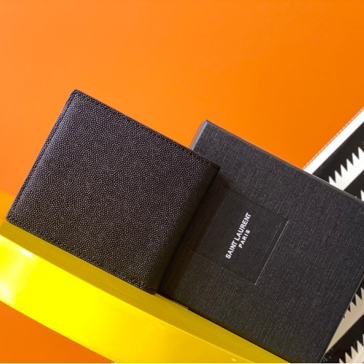 YSL-Caviar and Calf Leather Wallet