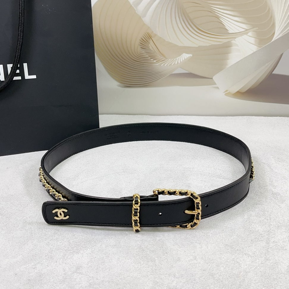 CHANEL-Cowhide Belt