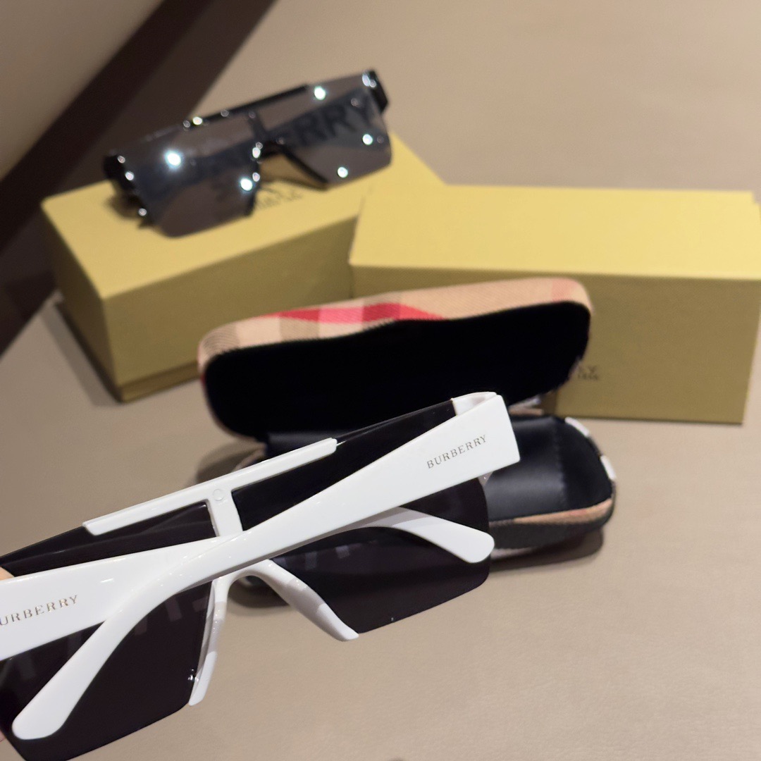 Burberry-unisex design letter sunglasses