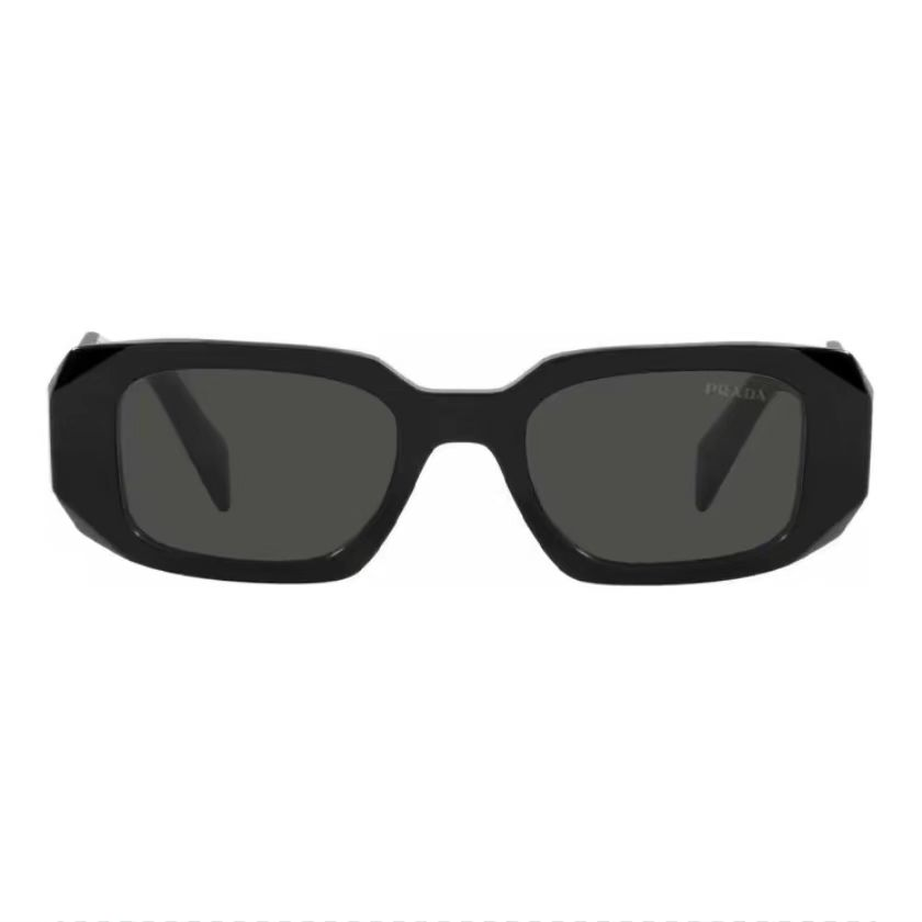 Prada- Rectangular Black Frame Sunglasses